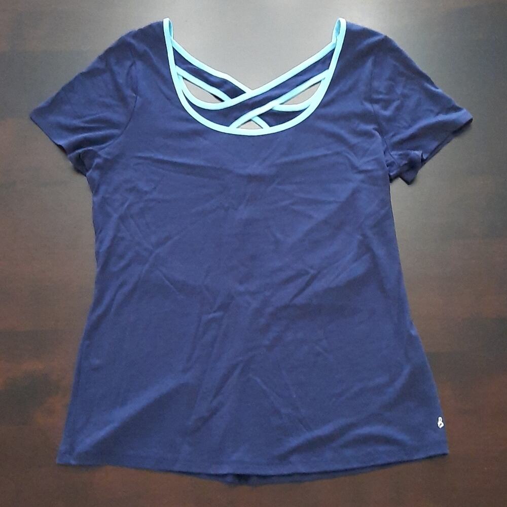 Boden Cross Keyhole Back Tee
